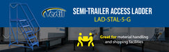 Vestil LAD-STAL-5-G steel semi-trailer access ladder feature overview 3