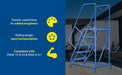 Vestil LAD-STAL-5-G steel semi-trailer access ladder feature overview 2