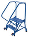 Vestil LAD-TRN-50-2-G Steel Tip N Roll Ladder 50 Degree 2 Grip Strut 24 in. Step Width 350 lb. Capacity Blue