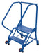 Vestil LAD-TRN-50-2-P Steel Tip N Roll Ladder 50 Degree 2 Perforated 24 in. Step Width 350 lb. Capacity Blue