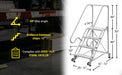 Vestil LAD-TRN-50-4-FDA steel tip n roll fda ladder feature overview 1
