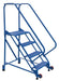 Vestil LAD-TRN-50-4-P Steel Tip N Roll Ladder 50 Degree 4 Perforated 24 In Step Width 350 lb. Capacity Blue