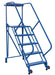 Vestil LAD-TRS-50-5-P Steel Tip-N-Roll Ladder 50 Degree 5 Straddle Perforated 24 in. Step Width 50 Degree 350 lb. Capacity Bl