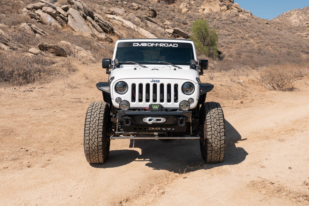 DV8 Offroad 2007-2018 Jeep Wrangler JK Dual Pod Light Mounts – installed on vehicle, image 5 of 13
