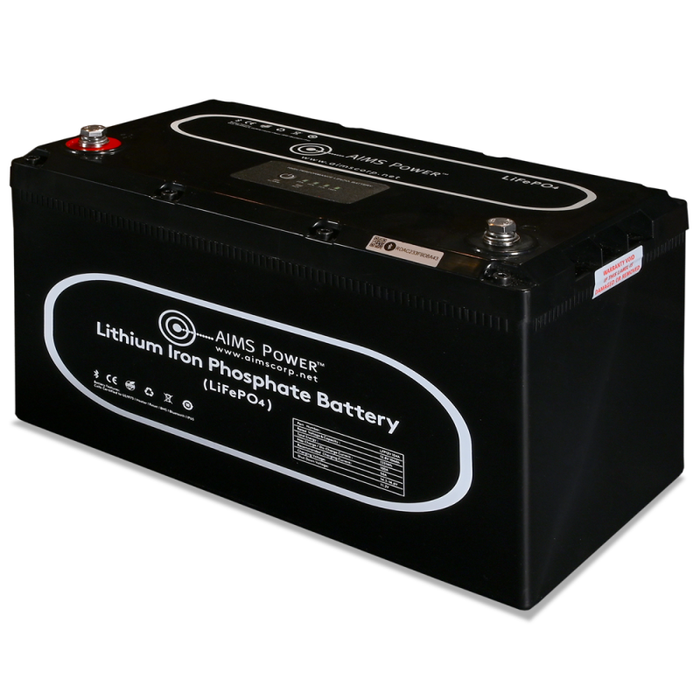 AIMS Power LiFePO4 Lithium Battery with Wake Up, Heater &