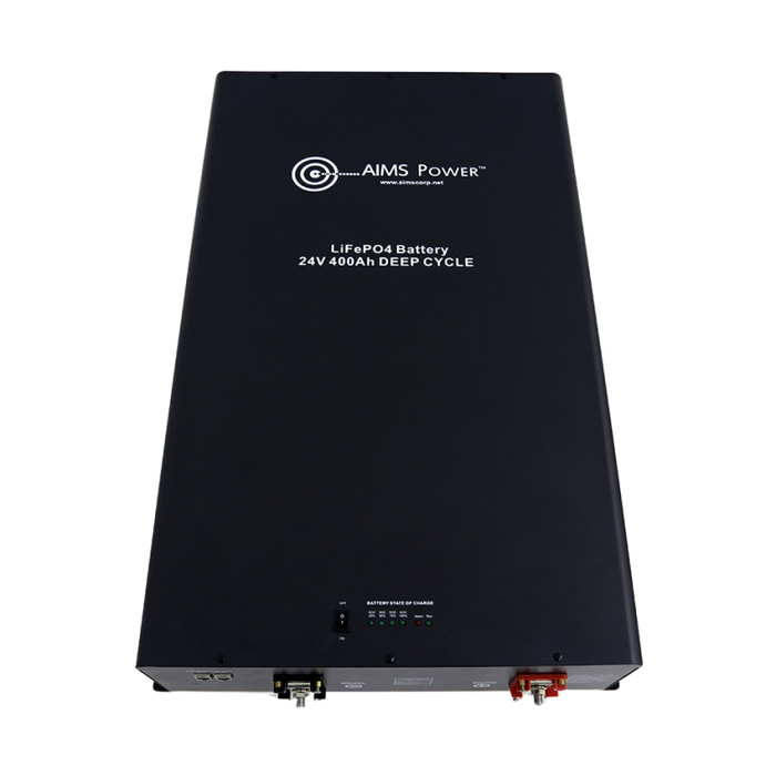 AIMS Power Lithium Battery 24V 400AMP LiFePO4 Industrial