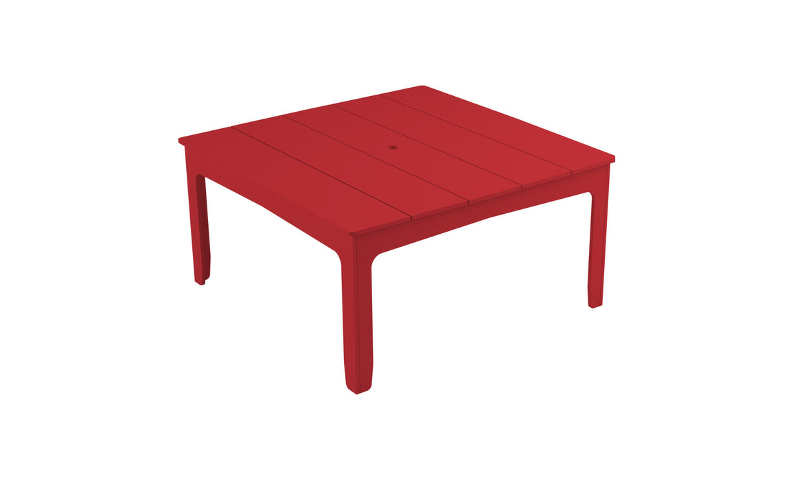 Ledge Lounger Mainstay  60" Square Dining Table — Red