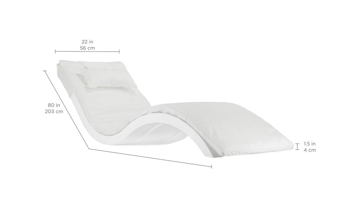 Ledge Lounger Signature Chaise Cushion With Pillow — view 5
