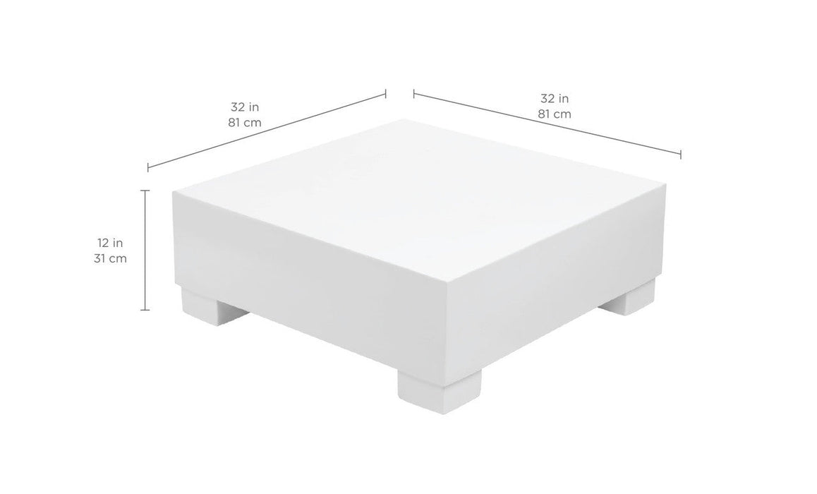 Ledge Lounger Signature Sectional Endcap/Square Coffee Table — view 8
