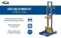 Vestil LLPW-CL-1560 steel gas cylinder lifter feature overview 1