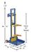 Vestil LLPW-CL-1560 steel gas cylinder lifter dimensions diagram