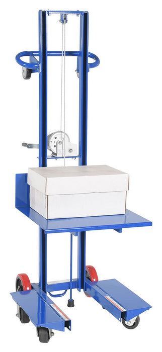 Vestil LLW-242060-4SFL steel lite load lift with winch, swivel casters and - view 4