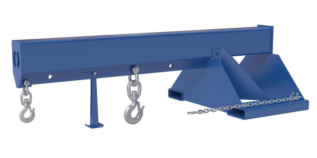 Vestil LM-1NT-8-36 Steel Non Telescoping Lift Boom 36 in. Fork Pocket Center 8,000 lb. Capacity Blue and Yellow