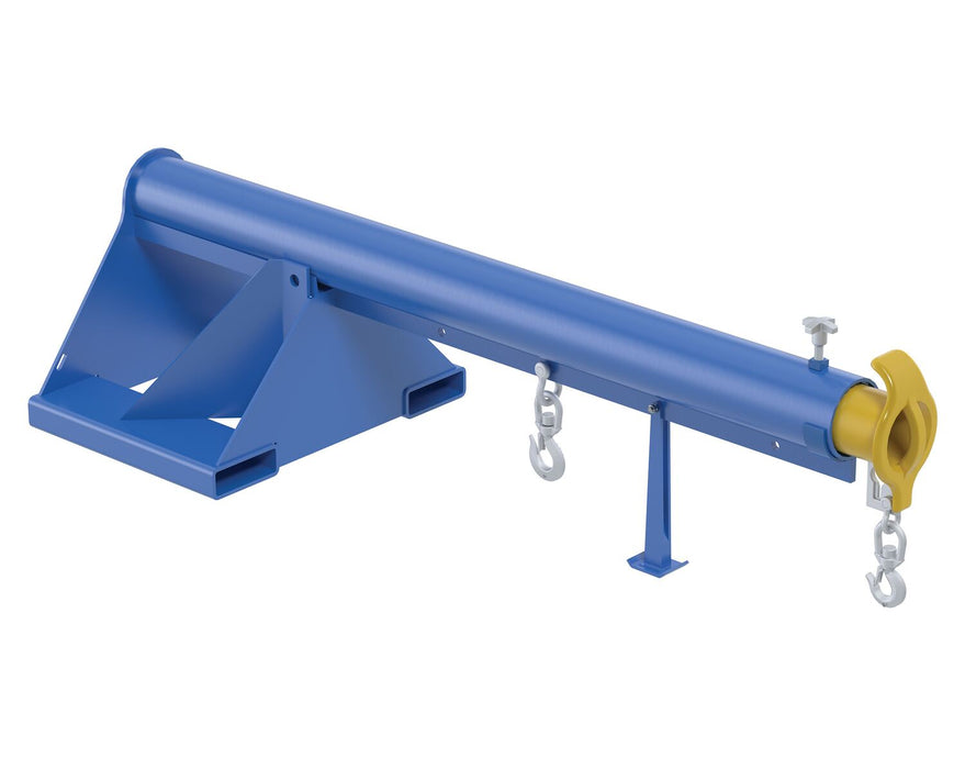 Vestil LM-1T-6-24 Steel Telescoping Lift Boom 24 in. Fork Pocket Center 6,000 lb. Capacity Blue and Yellow