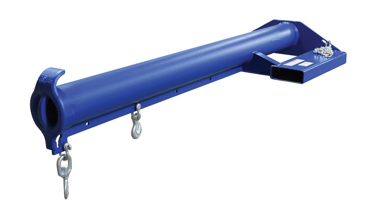 Vestil LM-EBNT-4-24 Steel Economy Non Telescoping Lift Boom 24 in. Fork Pocket Center 4,000 lb. Capacity Blue and Yellow