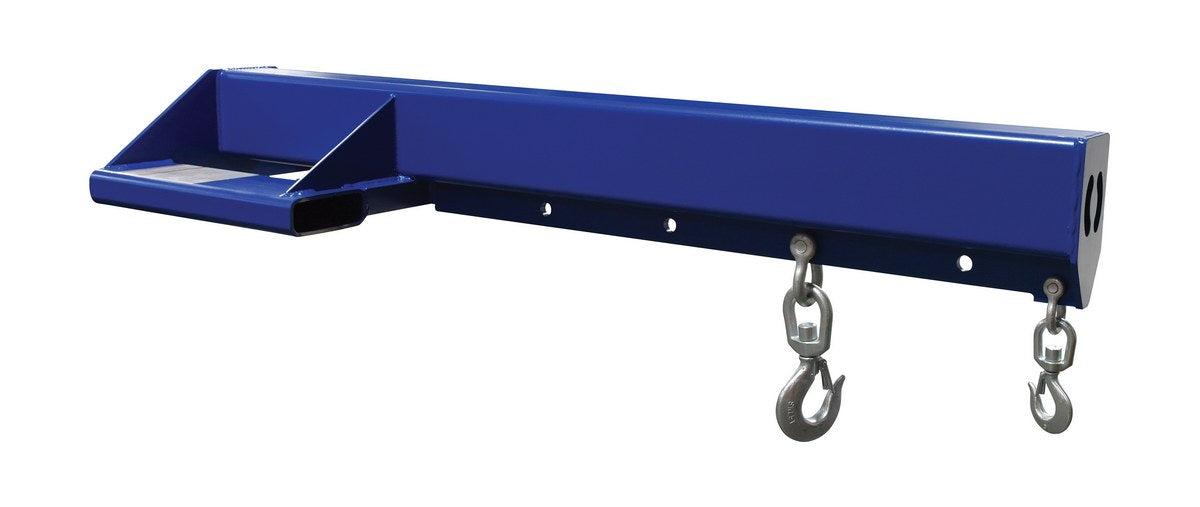 Vestil LM-EBNT-8-24 Steel Economy Non Telescoping Lift Boom 24 in. Fork Pocket Center 8,000 lb. Capacity Blue and Yellow