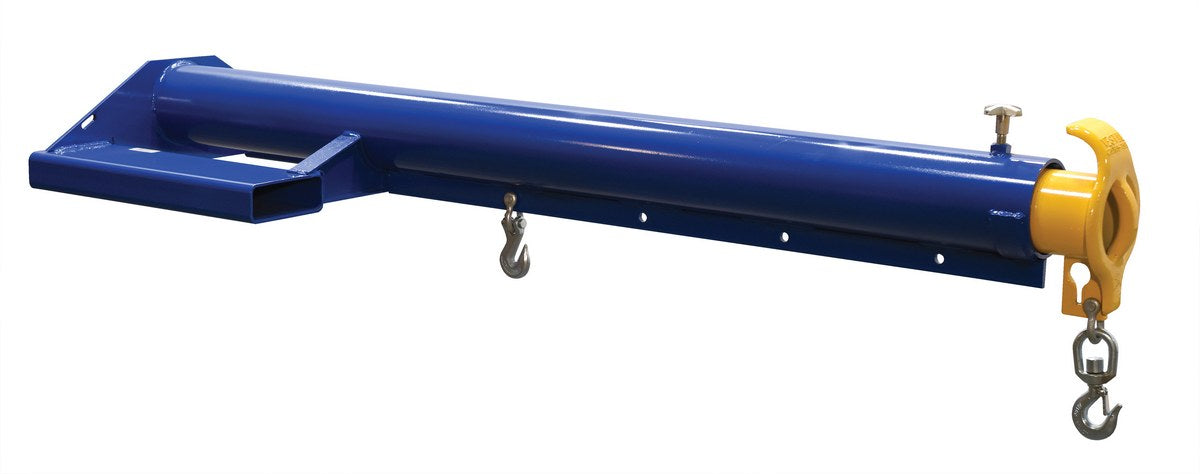 Vestil LM-EBT-4-30 Steel Economy Telescoping Lift Boom 30 in. Fork Pocket Center 4,000 lb. Capacity Blue and Yellow