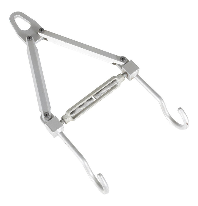 Vestil LMEC-DH Steel Double Hook Hoist Attachment 250 lb. Capacity Gray