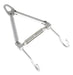Vestil LMEC-DH Steel Double Hook Hoist Attachment 250 lb. Capacity Gray