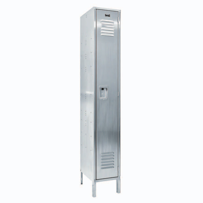 Vestil LOCK-1818-SSS1 Stainless Steel Lockers 1 Column with 1 Row 18 in. x 18 in. x 78 in. Silver