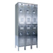 Vestil LOCK-3618-SSD3 Stainless Steel Lockers 3 Columns with 2 Rows 36 in. x 18 in. x 78 in. Silver