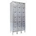 Vestil LOCK-5418-SS63 Stainless Steel Lockers 3 Columns with 6 Rows 54 in. x 18 in. x 78 in. Silver