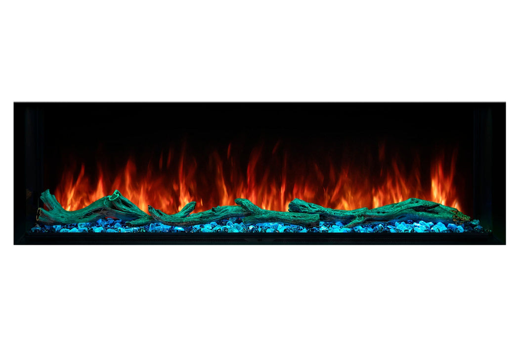Landscape Pro Multi 56-inch 3-Sided / 2-Sided Built In Electric Fireplace - interior view