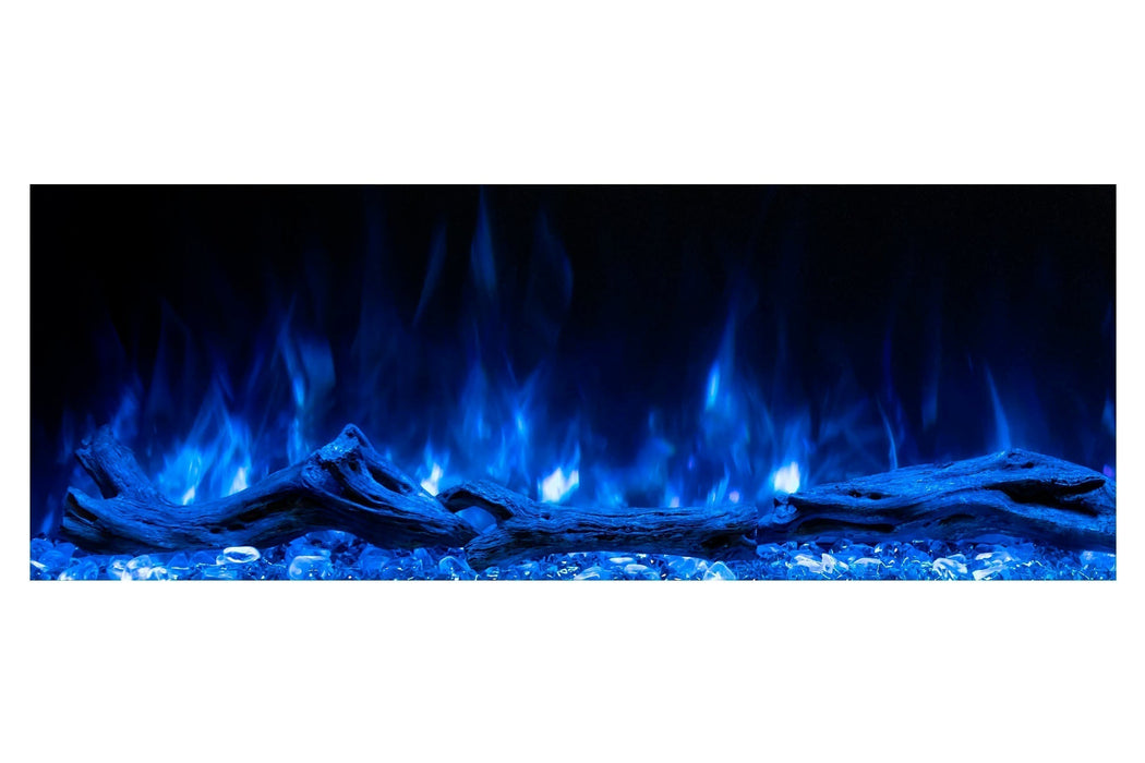 Modern Flames Landscape Pro 70'' Studio Suite Wall Mount Mantel Package | Weathered Walnut Modern Flames