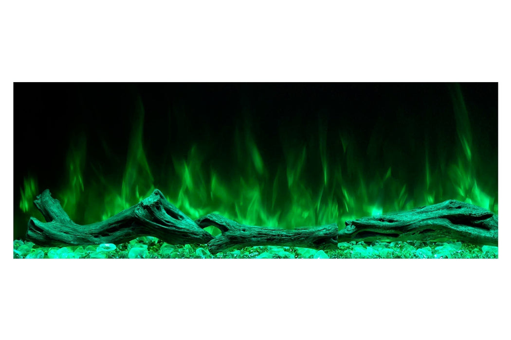 Modern Flames Landscape Pro 82'' Studio Suite Wall Mount Mantel Package | Weathered Walnut Modern Flames