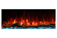 Modern Flames Landscape Pro 82'' Studio Suite Wall Mount Mantel Package | Weathered Walnut Modern Flames