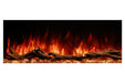 Modern Flames Landscape Pro 82'' Studio Suite Wall Mount Mantel Package | Weathered Walnut Modern Flames