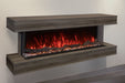 Modern Flames Landscape Pro 94'' Studio Suite Wall Mount Mantel Package | Driftwood Grey Modern Flames