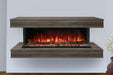 Modern Flames Landscape Pro 82'' Studio Suite Wall Mount Mantel Package | Driftwood Grey Modern Flames