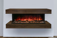 Modern Flames Landscape Pro 82'' Studio Suite Wall Mount Mantel Package | Weathered Walnut Modern Flames