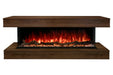 Modern Flames Landscape Pro 82'' Studio Suite Wall Mount Mantel Package | Weathered Walnut Modern Flames