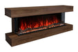 Modern Flames Landscape Pro 82'' Studio Suite Wall Mount Mantel Package | Weathered Walnut Modern Flames