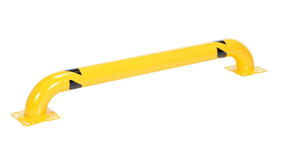 Vestil LPRO-72-9-4 Steel Low Profile Rack Guard Bollard 72-5/8 in. Length Yellow
