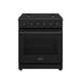 Thor Kitchen 30-Inch Black Gas Range (LRG3001UB) – front side closed
