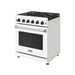 Thor Kitchen 30-Inch White Gas Range (LRG3001UW) – front right side closed