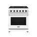 Thor Kitchen 30-Inch White Gas Range (LRG3001UW) – front side closed