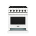 Thor Kitchen 30-Inch White Gas Range (LRG3001UW) – front side drawer