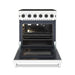 Thor Kitchen 30-Inch White Gas Range (LRG3001UW) – front side open