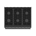 Thor Kitchen 36-Inch Black Gas Range (LRG3601UB) – top