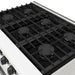 Thor Kitchen 36-Inch White Gas Range (LRG3601UW) – close-up cooktop