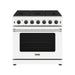 Thor Kitchen 36-Inch White Gas Range (LRG3601UW) – front side closed