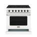 Thor Kitchen 36-Inch White Gas Range (LRG3601UW) – front side drawer