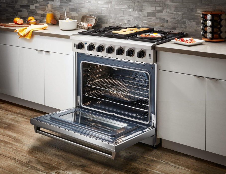 Thor Kitchen 36 in. 6.0 Cu. Ft Propane Gas Range in Stainless Steel, LRG3601ULP Thor Kitchen