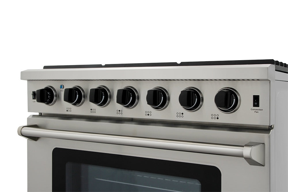 Thor Kitchen 36 in. 6.0 Cu. Ft Propane Gas Range in Stainless Steel, LRG3601ULP Thor Kitchen