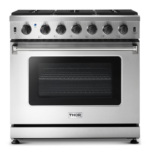 Thor Kitchen 36 in. 6.0 Cu. Ft Propane Gas Range in Stainless Steel, LRG3601ULP Thor Kitchen