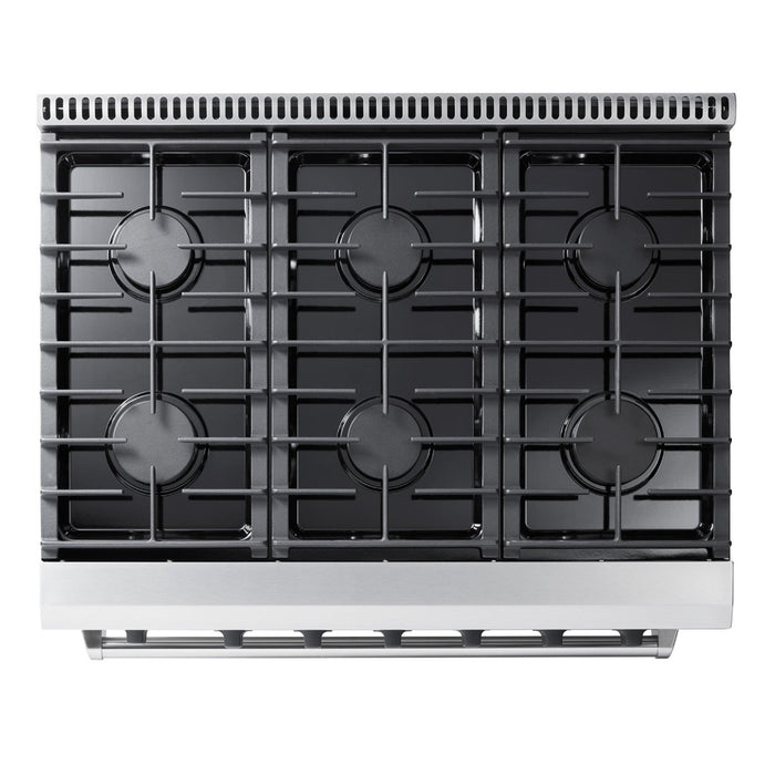 Thor Kitchen 36 in. 6.0 Cu. Ft Propane Gas Range in Stainless Steel, LRG3601ULP Thor Kitchen